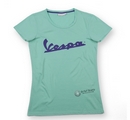 Vespa Logo Woman Green T-Shirt  - 606231